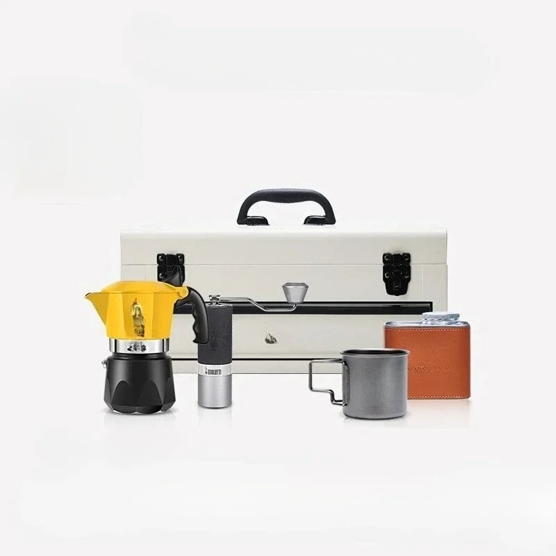 Coffee Equipment Gift Set - ชุดกาแฟสำหรับแคมป์ปิ้ง กล่องโมคค่าพอต ชุดของขวัญสำหรับกิจกรรมกลางแจ้ง อุปกรณ์แคมป์ปิ้งครบชุด