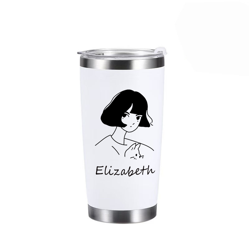 Coffee Equipment Names - แก้วกาแฟแบบกำหนดเองได้ แก้วสแตนเลสมีสไตล์พร้อมลวดลายและชื่อที่ปรับแต่งได้ แก้วกาแฟ, แก้วเครื่องดื่ม