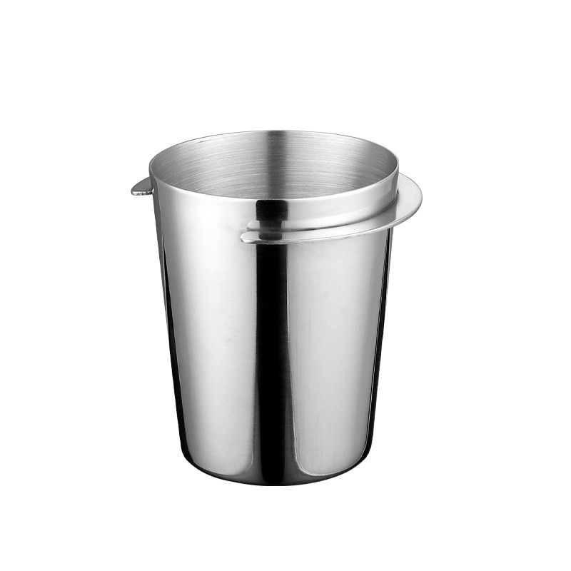 Coffee Extraction Equipment - ถ้วยตวงกาแฟสแตนเลสสีเงินสำหรับเครื่องชงเอสเพรสโซ่แบบสากล ขนาด 51/58 มม. 1 ชิ้น