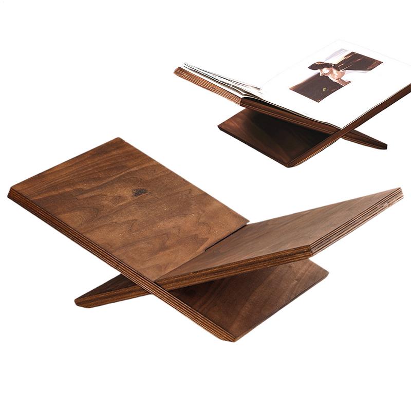 Coffee Equipment Holder - หนังสือขาตั้งจอแสดงผลขาตั้งอ่านหนังสือไม้กาแฟตารางผู้ถือตําราอาหารข้ามกรอบโต๊ะชั้นวางหนังสือสําหรับนิตยสาร