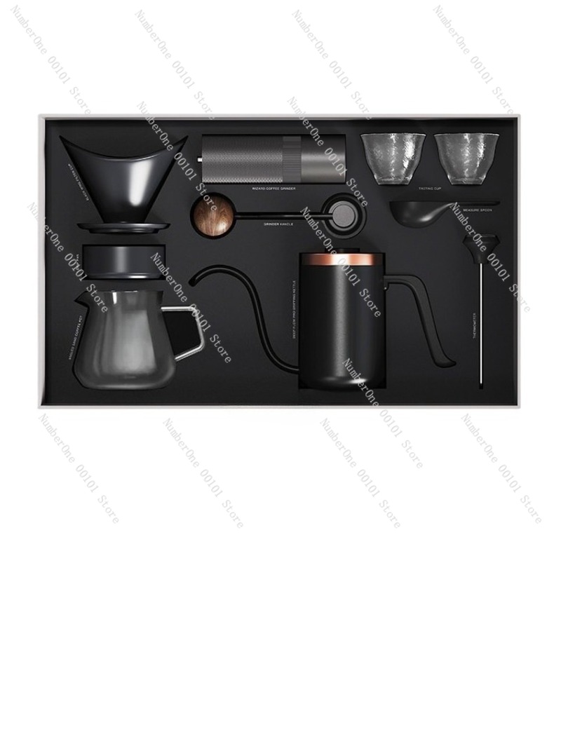 Coffee Equipment Gift Set - ชุดเครื่องชงกาแฟแบบแมนนวล กล่องของขวัญ พร้อมเครื่องบด แก้วกรอง ชุดกาแฟแบบดริป ครบชุด