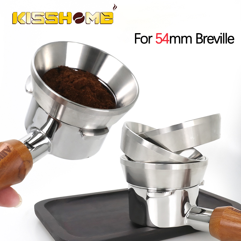 Coffee Extraction Equipment - วงแหวนจ่ายกาแฟขนาด 54 มม. ทำจากสแตนเลส สำหรับกรวยจ่ายกาแฟบาริสต้า ใช้กับเครื่องชงกาแฟ