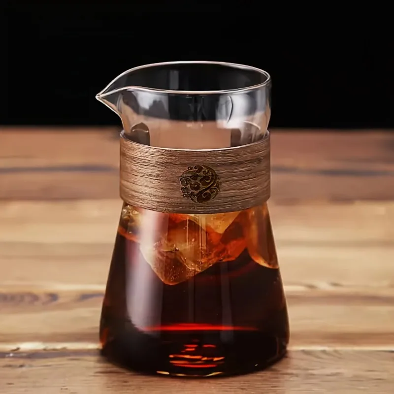 Coffee Extraction Equipment - 17oz/500ml กาแฟหม้อ Carafe ไม้ชั้นทนความร้อน,Borosilicate Espresso Shot