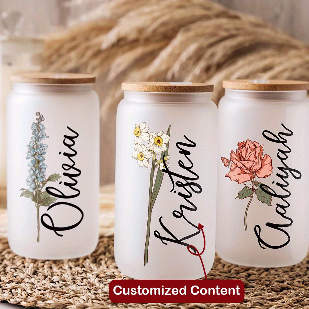 แก้วแก้วใสลายดอกไม้ตามวันเกิดพ - Coffee Equipment Names บทวิจารณ์และราคา