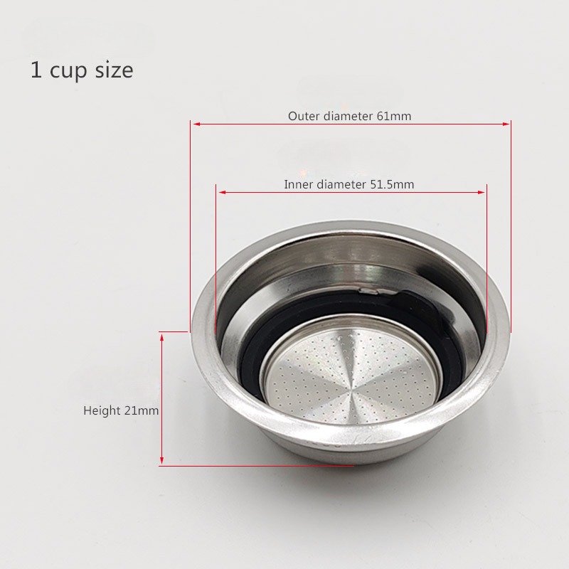 51 มม.แรงดันมีรูพรุนกรองสแตนเล - Coffee Extraction Equipment บทวิจารณ์และราคา