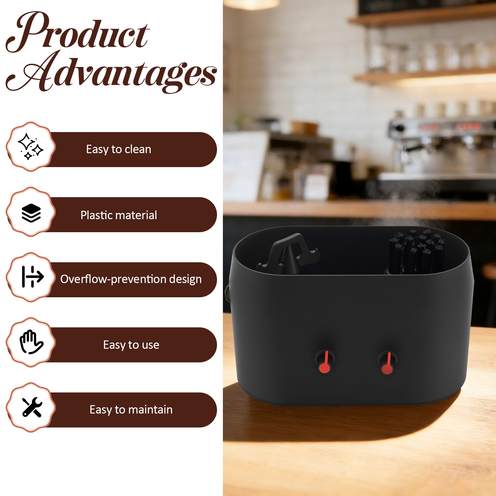 เครื่องทำความสะอาดกล่องเคาะกาก - Coffee Equipment Holder บทวิจารณ์และราคา
