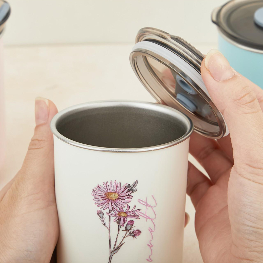 แก้วสแตนเลสลายดอกไม้สำหรับวันเ - Coffee Equipment Names บทวิจารณ์และราคา